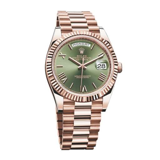 Rolex Day-Date 228235 “Everose Green Roman Dial” True to Original Copy - photo 2