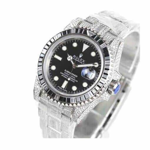 Rolex Submariner 116610LN-97200 “Iced Out” Precision Clone - photo 2