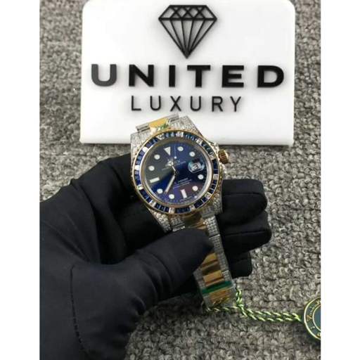 Rolex Submariner Date 18038 “Iced Out Blue Dial” Exact Duplicate Quality - photo 2