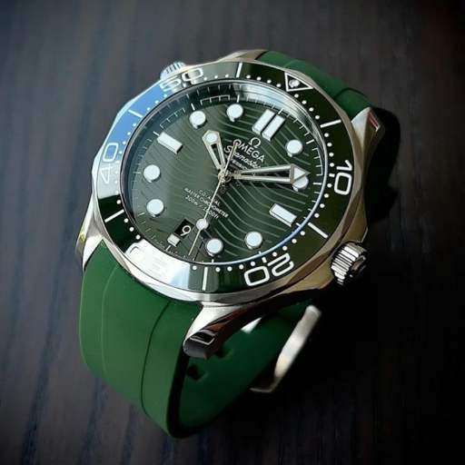 Omega – Seamaster –  Rubber Strap – Green - photo 2