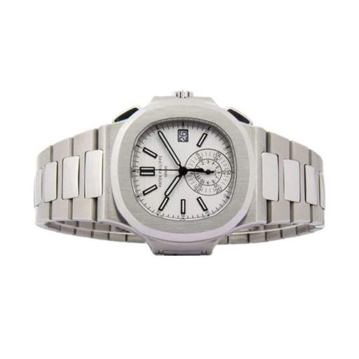 Patek Philippe Nautilus Chronograph 5980/1A-019 “White Dial” Precision Clone - photo 5