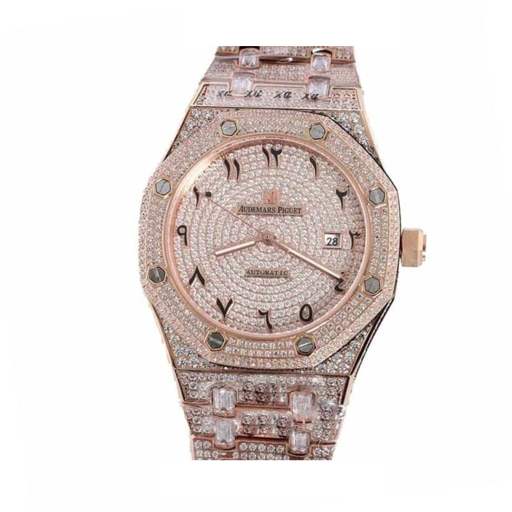 Audemars Piguet Royal Oak AP160SF296 “Iced Out Rose Gold” Top Grade Replica - photo 2