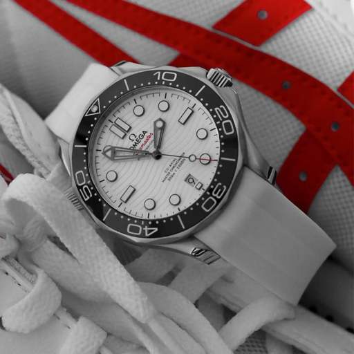 Omega – Seamaster –  Rubber Strap – White - photo 2