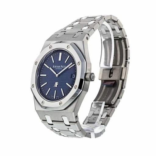 Audemars Piguet Royal Oak “Jumbo” Extra-Thin 16202ST “Blue Dial” Masterpiece Replica - photo 2