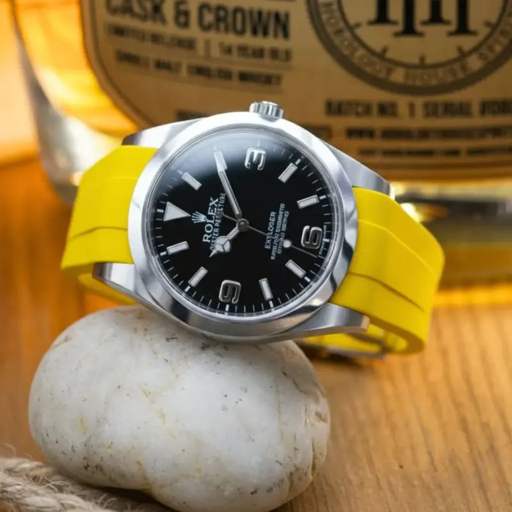 Rolex – Explorer I –  Rubber Strap – Yellow - photo 3