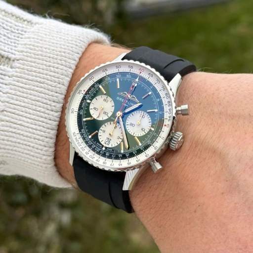 Breitling – Navitimer –  Rubber Strap – Black - photo 2