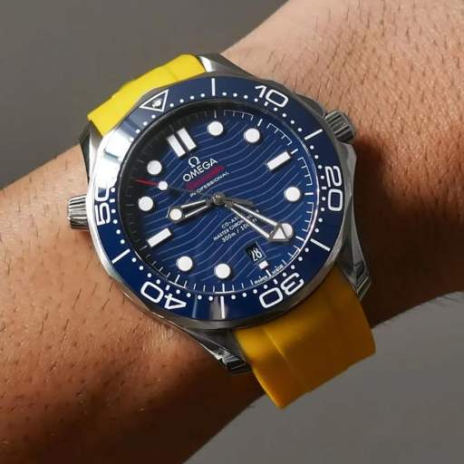 Omega – Seamaster –  Rubber Strap – Yellow - photo 2