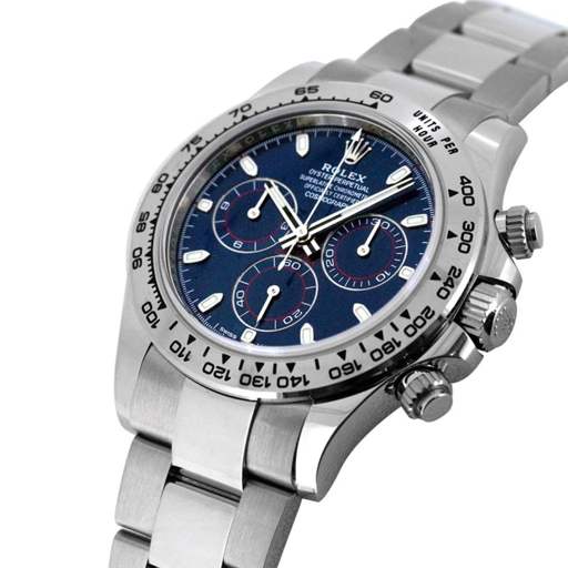 Rolex Daytona Cosmograph 116509 “White Gold Blue Dial” Mirror Clone Quality - photo 2