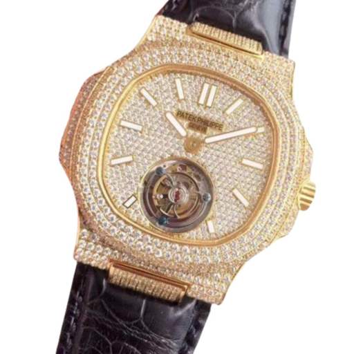 Patek Philippe Nautilus 5711 Tourbillon “Jumbo” Yellow Gold Dial Signature Replica 1:1 - photo 2