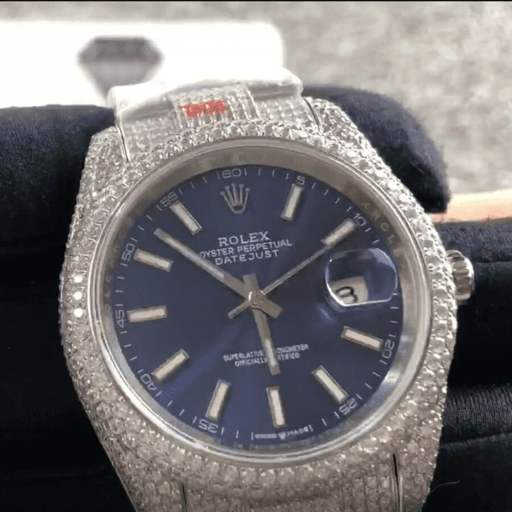 Rolex Datejust 126300 “Iced Out Blue Dial” Premium Clone Edition - photo 3