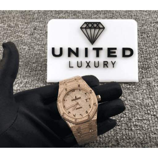 Audemars Piguet Royal Oak AP160SF296 “Iced Out Rose Gold” Top Grade Replica - photo 6