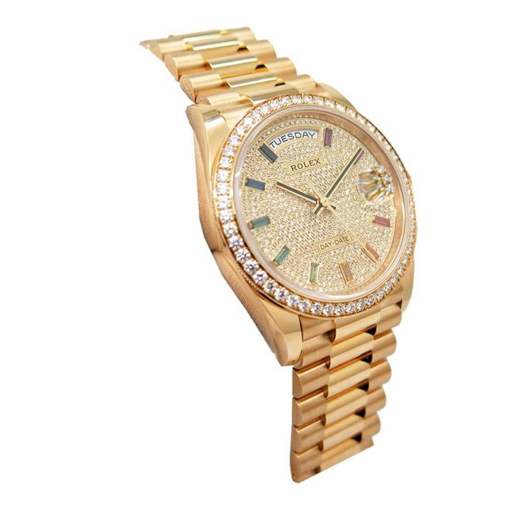 Rolex Day-Date 128348RBR “Pave Diamond Dial” Perfect Duplicate Edition - photo 3