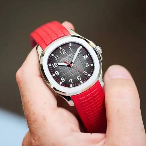 Patek Philippe – Aquanaut –  Rubber Strap – Curved – Red - photo 2