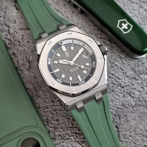 Audemars Piguet – Royal Oak Offshore Diver –  Rubber Strap – Green - photo 2