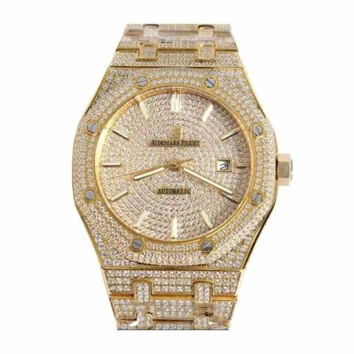 Audemars Piguet Royal Oak 15400SR.OO.1220SR.01 “Fully Iced Out” Elite Clone Edition