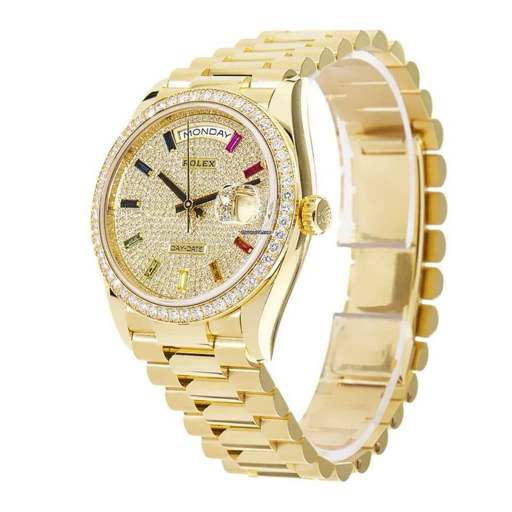 Rolex Day-Date 128348RBR “Pave Diamond Dial” Perfect Duplicate Edition - photo 2