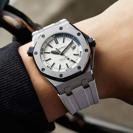 Audemars Piguet – Royal Oak Offshore Diver –  Rubber Strap – White - photo 2
