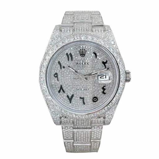 Rolex Datejust 126300 “Iced Out Arabic Dial” Super Clone Quality