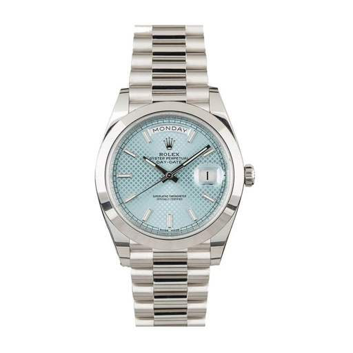 Rolex Day-Date 228206 “Ice Blue Baguette” Premium Duplicate