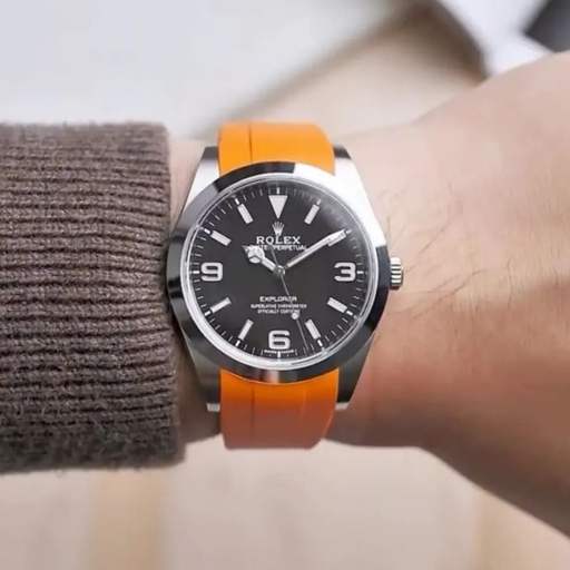 Rolex – Explorer I –  Rubber Strap – Orange - photo 3