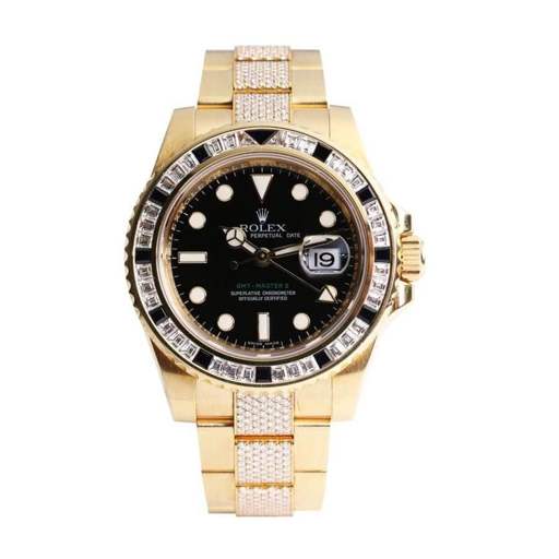 Rolex GMT-Master II 116748SANR “Iced Out” Luxury Clone Quality