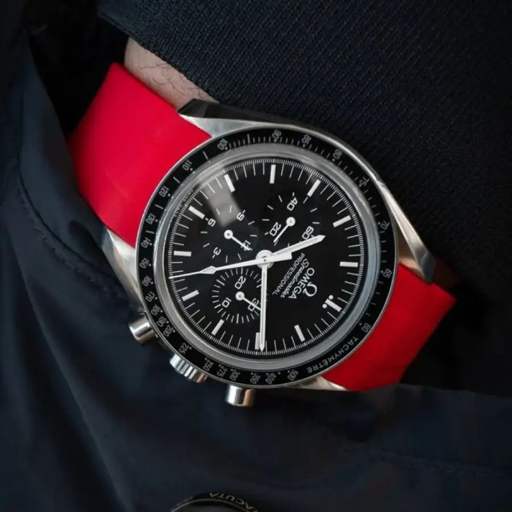 Omega – Speedmaster –  Rubber Strap – Red - photo 3
