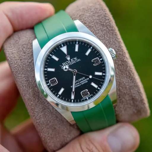 Rolex – Explorer I –  Rubber Strap – Green - photo 2