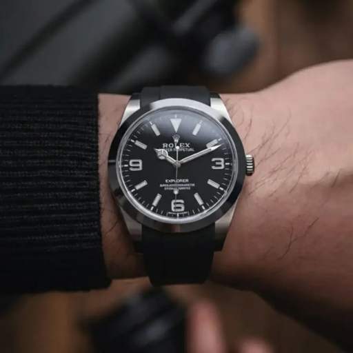 Rolex – Explorer I –  Rubber Strap – Black - photo 3