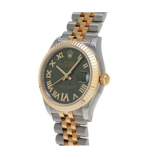 Rolex Datejust 278243-0016 Yellow Gold & Green Dial Replica - photo 2