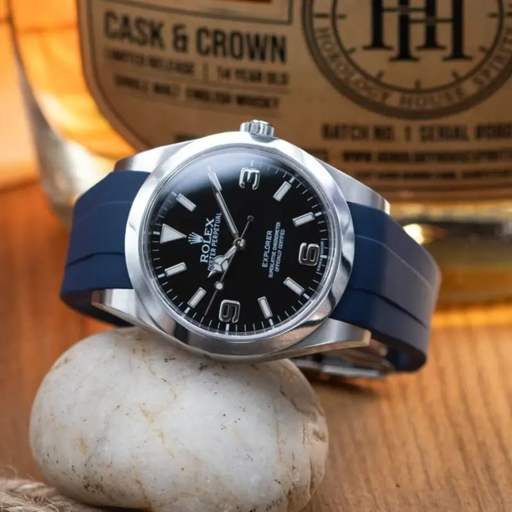 Rolex – Explorer I –  Rubber Strap – Blue - photo 3