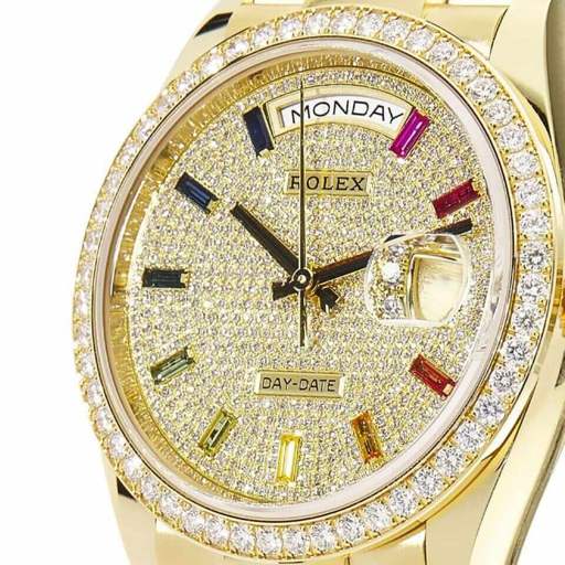 Rolex Day-Date 128348RBR “Pave Diamond Dial” Perfect Duplicate Edition - photo 4