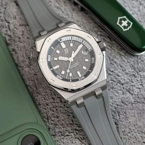 Audemars Piguet – Royal Oak Offshore Diver –  Rubber Strap – Grey - photo 2