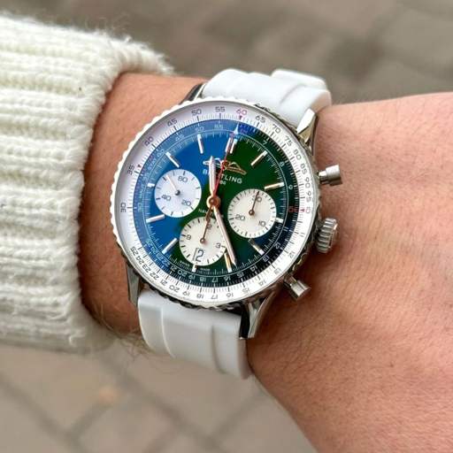Breitling – Navitimer – Rubber Strap – White - photo 2