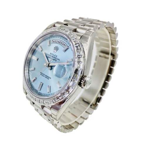Rolex Day-Date 228396TBR “Ice Blue Baguette” Pro Clone 1:1 - photo 2
