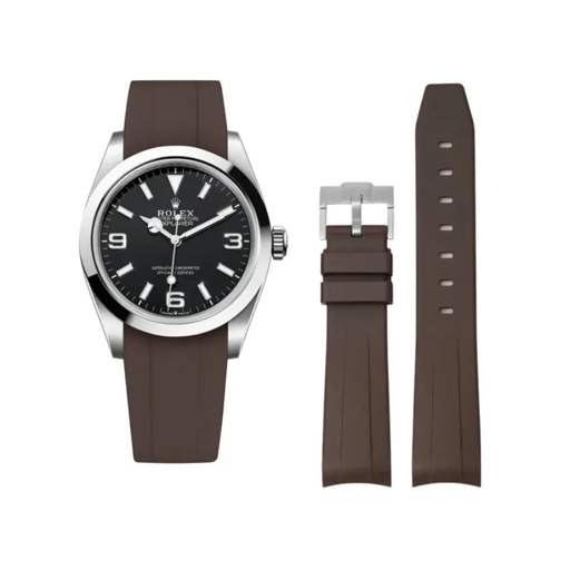 Rolex – Explorer I –  Rubber Strap – Brown
