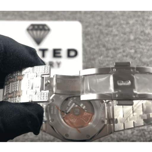 AP Royal Oak Iced Out Two-Tone 15400SR.OO.1220SR.01 Master Replica 1:1 - photo 4