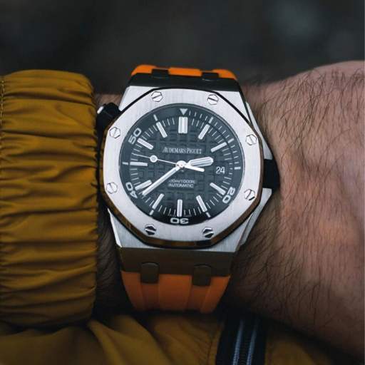 Audemars Piguet – Royal Oak Offshore Diver –  Rubber Strap – Orange - photo 2