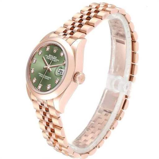 Rolex Lady-Datejust 279165 Green Diamond Dial Premium Copy 1:1 - photo 2