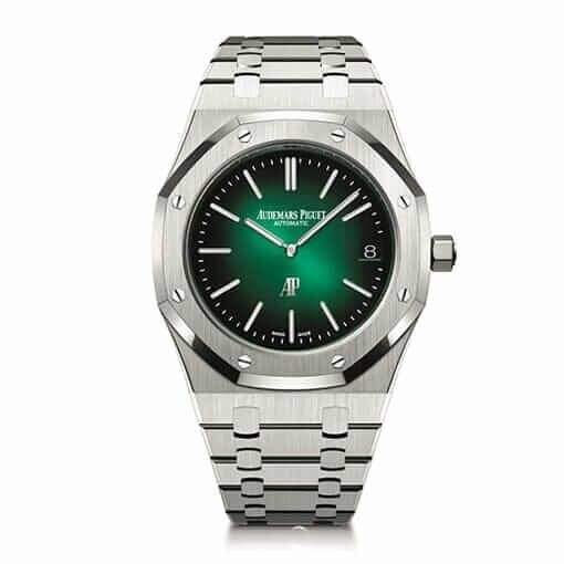 Audemars Piguet Royal Oak “Jumbo” Extra-Thin 16202ST “Green Dial” First-Class Clone
