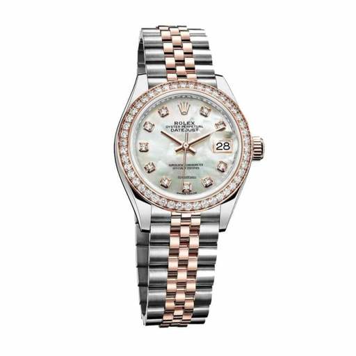 Rolex Lady-Datejust 279381RBR Everose Gold Sundust Diamond High-End Replica 1:1 - photo 2